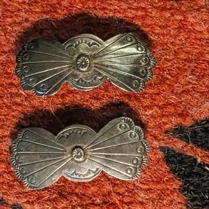 Old pawn Sterling silver Native American Barrettes